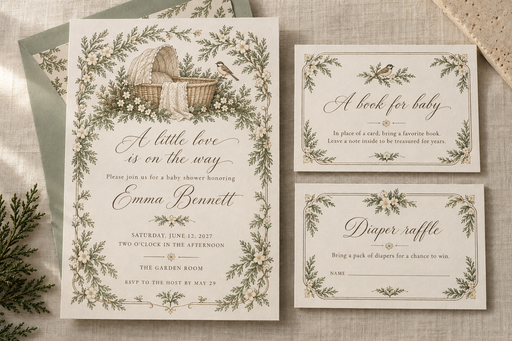 Baby Shower Invitation approved styled mockup