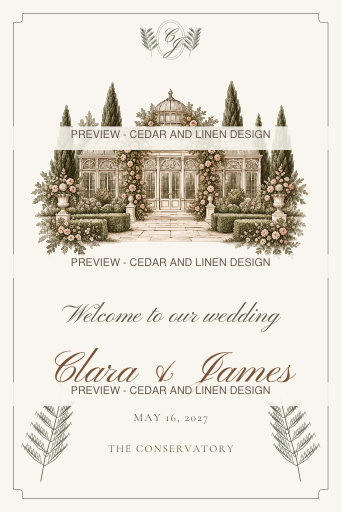 Welcome Sign watermarked printable design preview