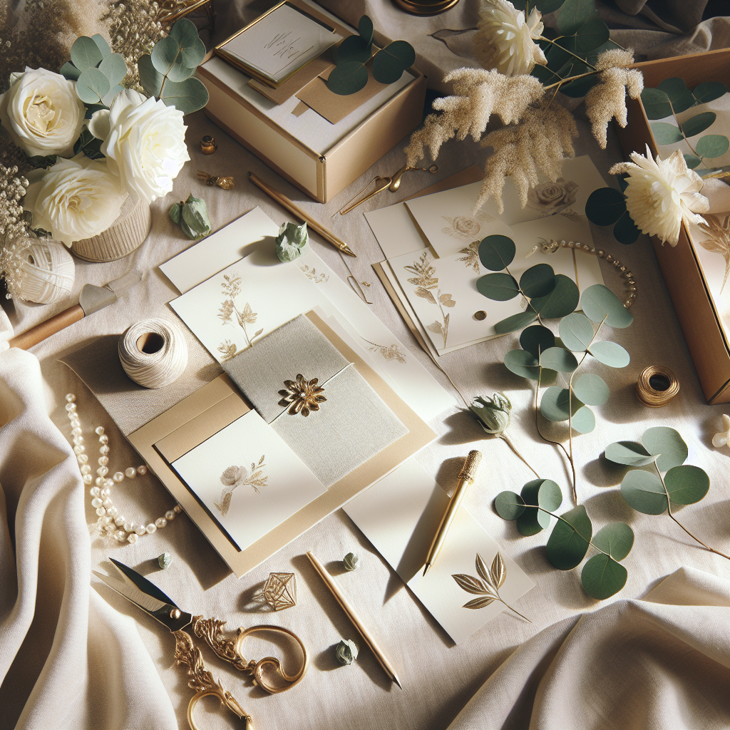 Luxury stationery flat lay